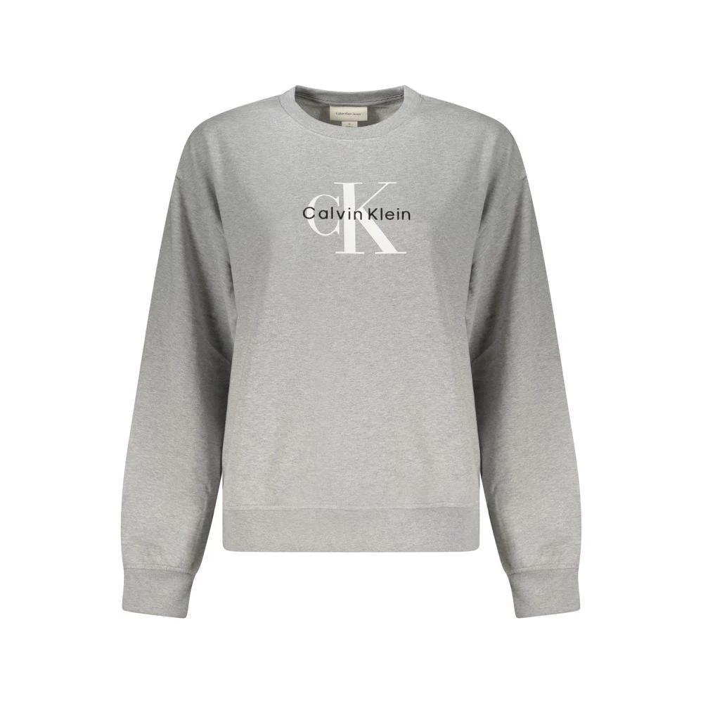 Calvin Klein Grigio Baumwoll-Sweatshirt für Damen by Calvin Klein