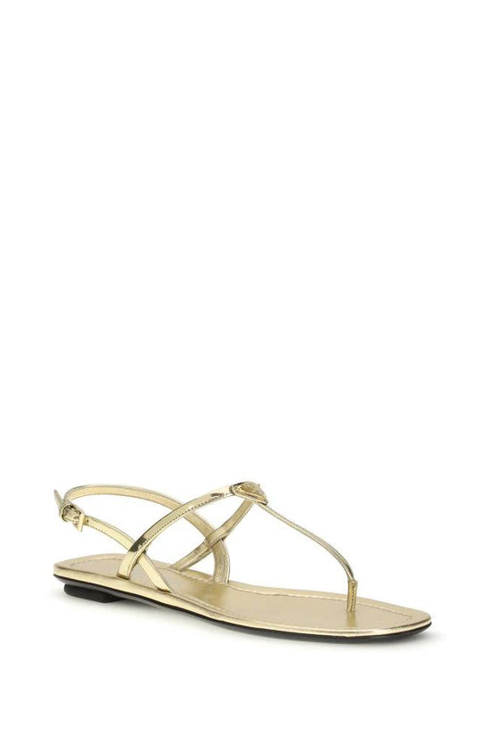 Prada Sandalen aus silbernem Kalbsleder Bos Taurus by Prada