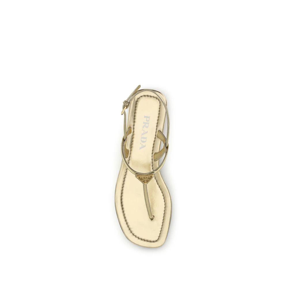 Prada Sandalen aus silbernem Kalbsleder Bos Taurus by Prada