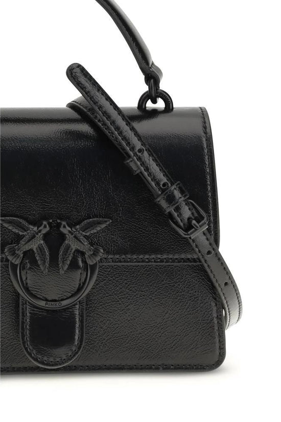 PINKO Schwarze Ziegenleder-Handtasche by PINKO