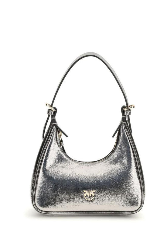 PINKO Schultertasche aus Lammleder Silver Lamb Ovis Aries Aries by PINKO