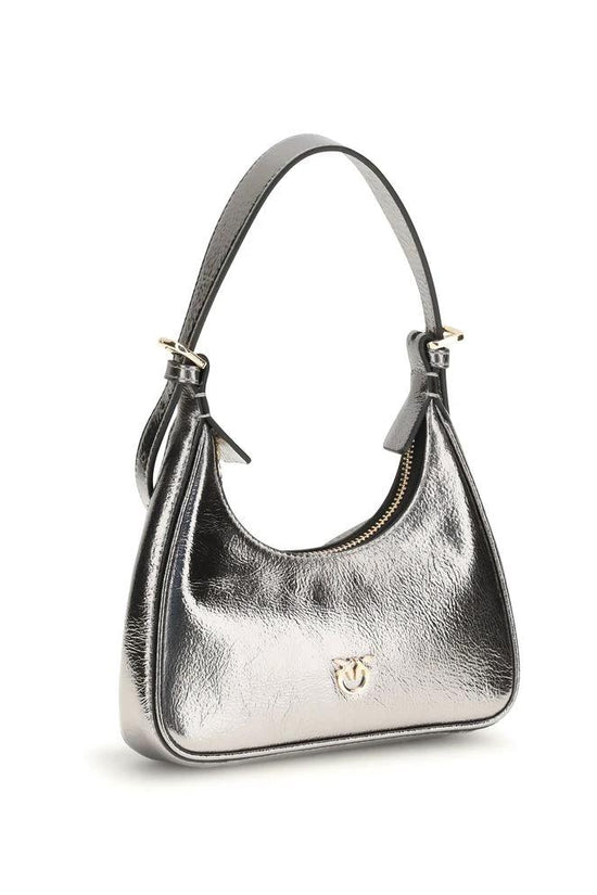 PINKO Schultertasche aus Lammleder Silver Lamb Ovis Aries Aries by PINKO