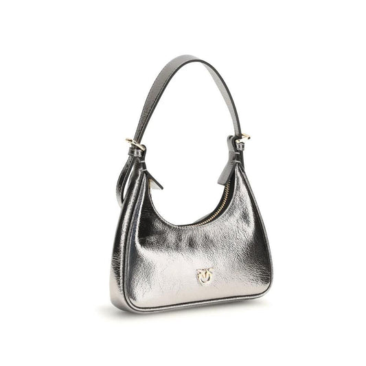 PINKO Schultertasche aus Lammleder Silver Lamb Ovis Aries Aries by PINKO