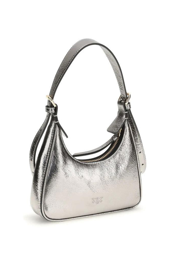 PINKO Schultertasche aus Lammleder Silver Lamb Ovis Aries Aries by PINKO