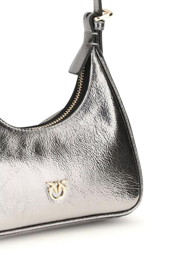 PINKO Schultertasche aus Lammleder Silver Lamb Ovis Aries Aries by PINKO