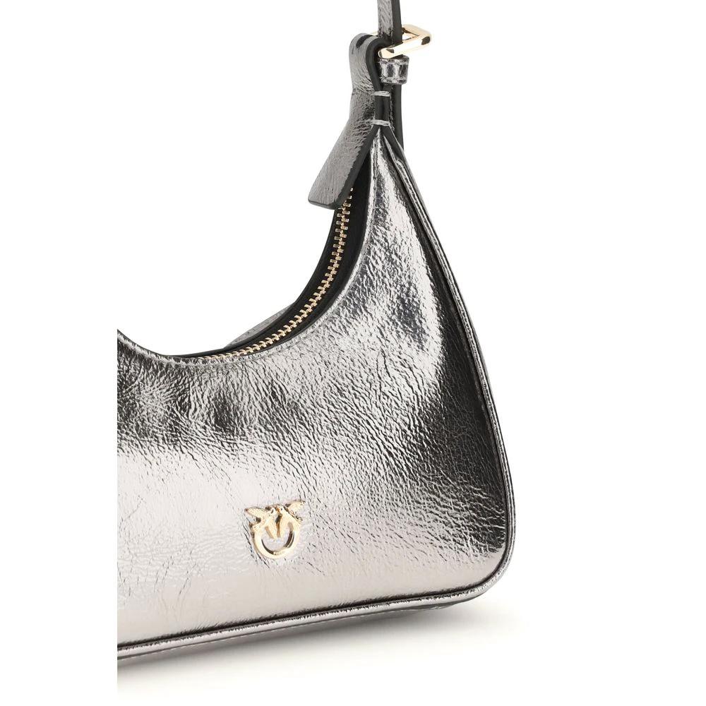 PINKO Schultertasche aus Lammleder Silver Lamb Ovis Aries Aries by PINKO