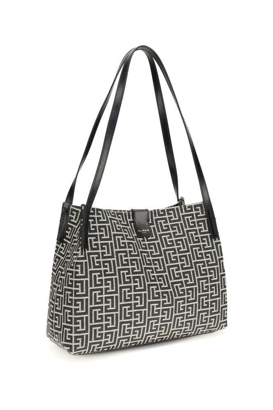 Balmain Schwarze Schultertasche aus Baumwolle by Balmain