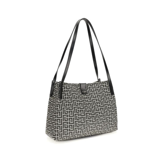 Balmain Schwarze Schultertasche aus Baumwolle by Balmain