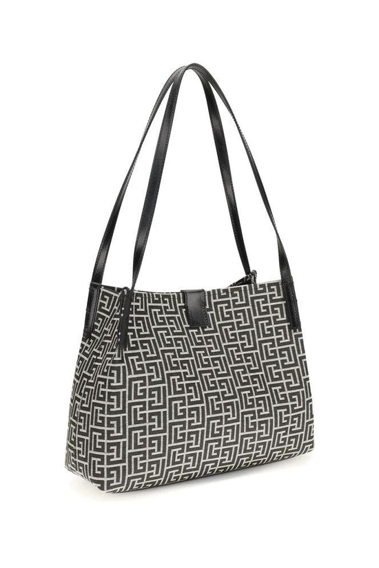 Balmain Schwarze Schultertasche aus Baumwolle by Balmain