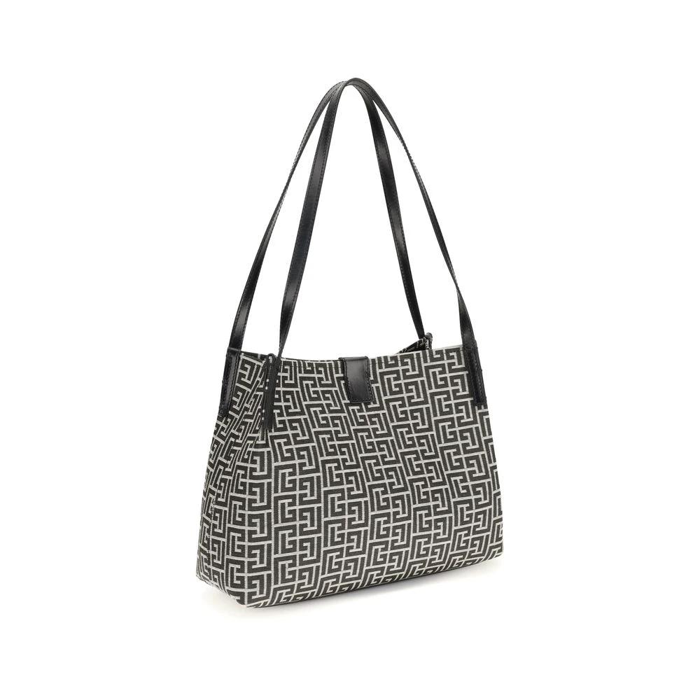 Balmain Schwarze Schultertasche aus Baumwolle by Balmain