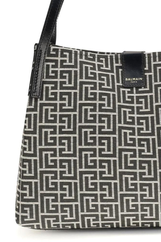 Balmain Schwarze Schultertasche aus Baumwolle by Balmain