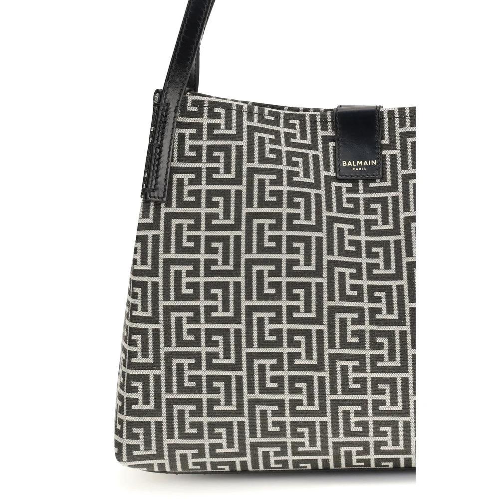 Balmain Schwarze Schultertasche aus Baumwolle by Balmain