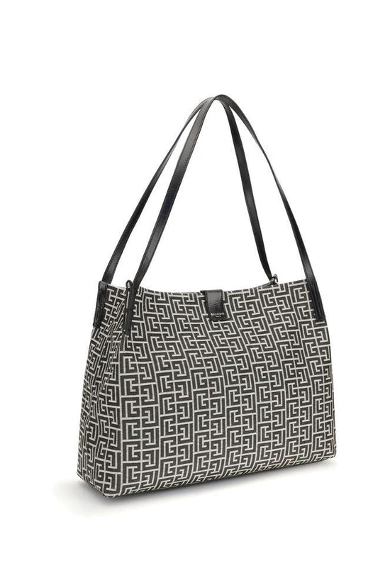 Balmain Schwarze Baumwoll-Umhängetasche by Balmain