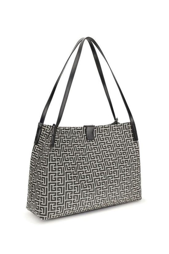 Balmain Schwarze Baumwoll-Umhängetasche by Balmain