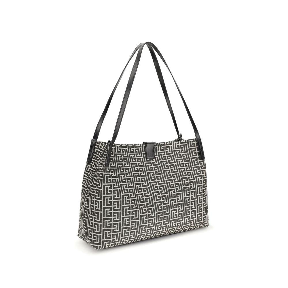 Balmain Schwarze Baumwoll-Umhängetasche by Balmain