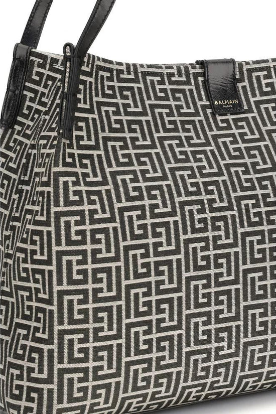 Balmain Schwarze Baumwoll-Umhängetasche by Balmain