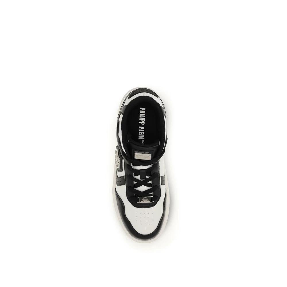 Philipp Plein Schwarze Bos Taurus Kalbsleder Sneaker by Philipp Plein
