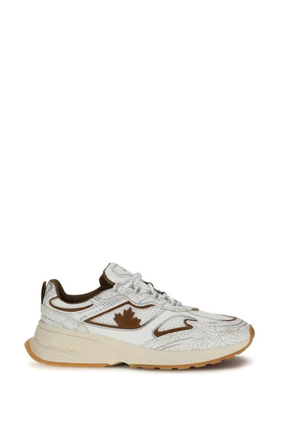 Dsquared² Weiße Bos Taurus Kalbsleder Athletic Sneaker by Dsquared²