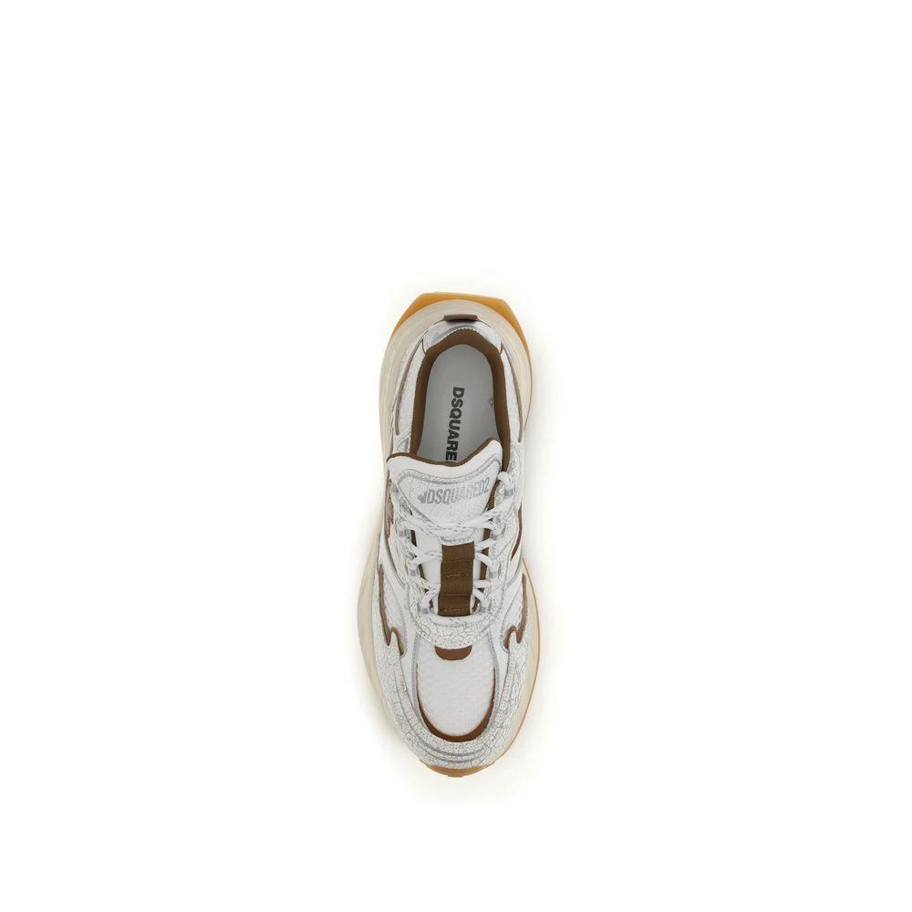 Dsquared² Weiße Bos Taurus Kalbsleder Athletic Sneaker by Dsquared²
