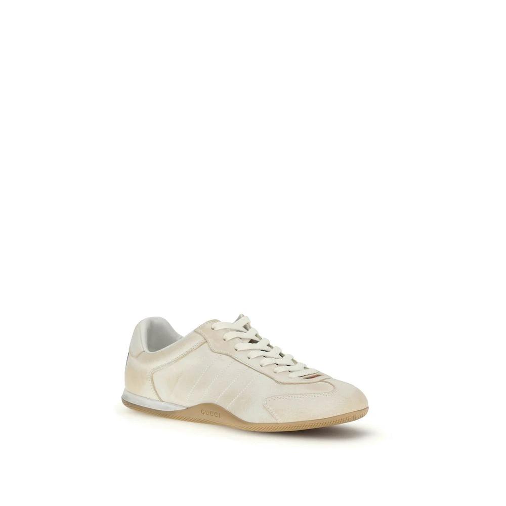 Gucci Weiße Bos Taurus Kalbsleder Low-Top-Sneaker by Gucci