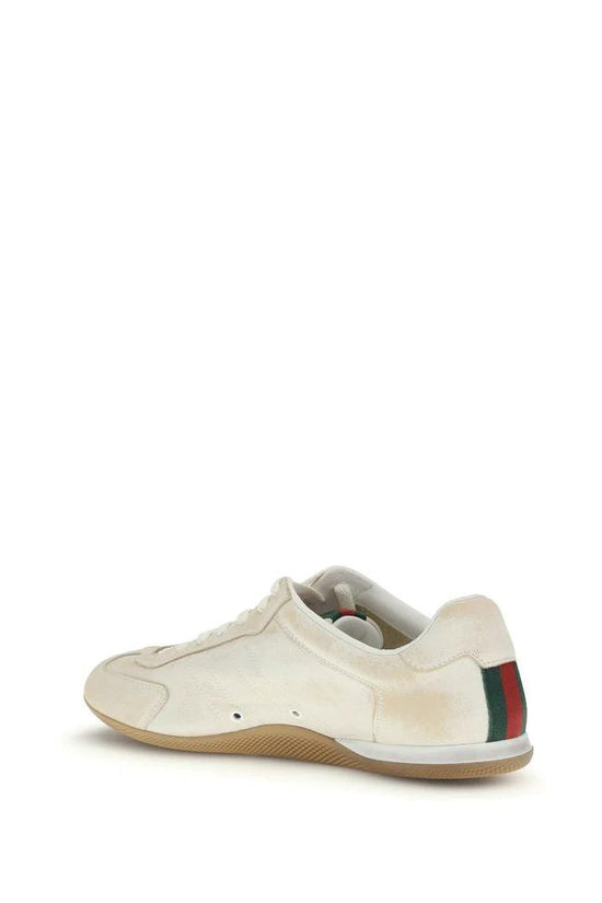 Gucci Weiße Bos Taurus Kalbsleder Low-Top-Sneaker by Gucci