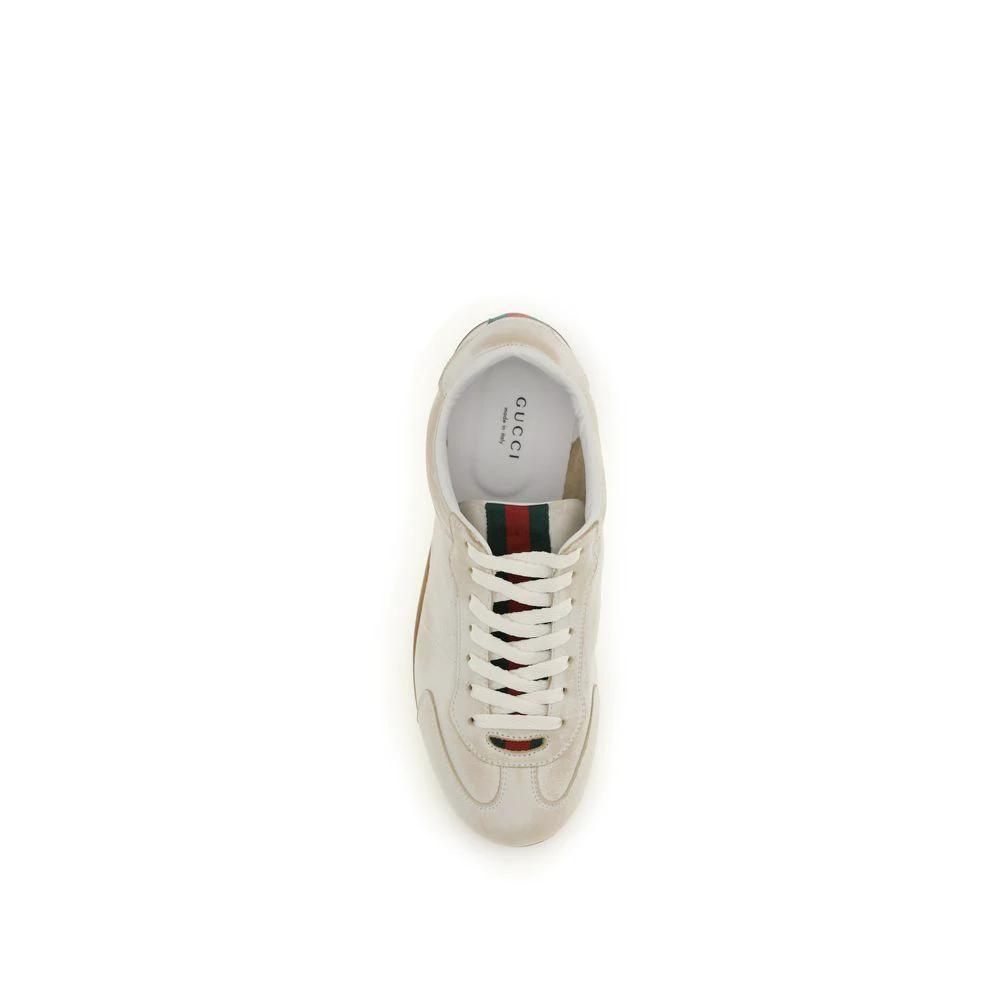 Gucci Weiße Bos Taurus Kalbsleder Low-Top-Sneaker by Gucci