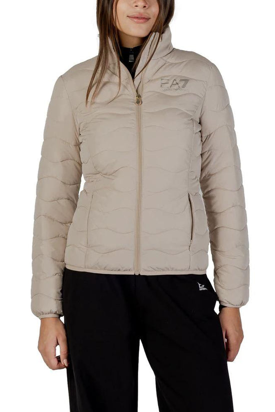 EA7 Emporio Armani Beige Polyester Bomber by EA7 Emporio Armani