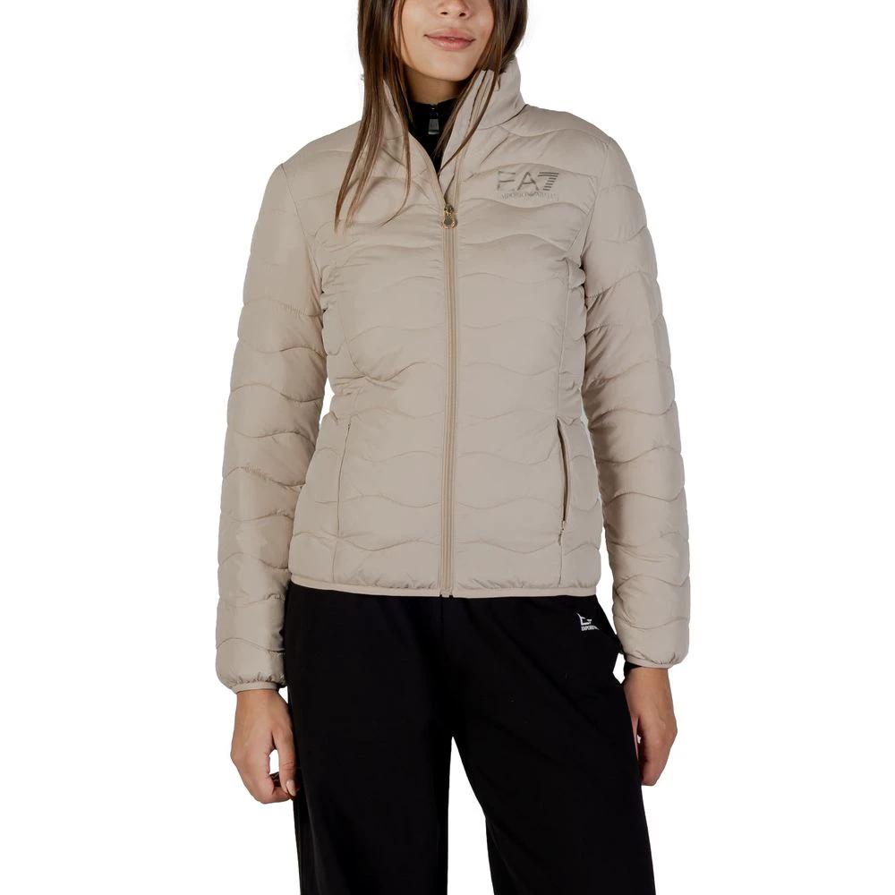EA7 Emporio Armani Beige Polyester Bomber by EA7 Emporio Armani