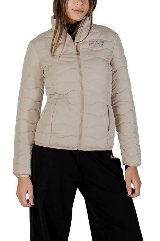 EA7 Emporio Armani Beige Polyester Bomber by EA7 Emporio Armani
