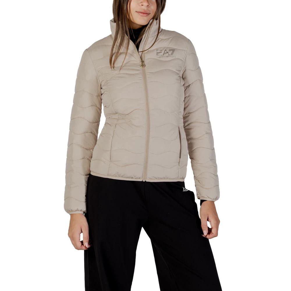 EA7 Emporio Armani Beige Polyester Bomber by EA7 Emporio Armani