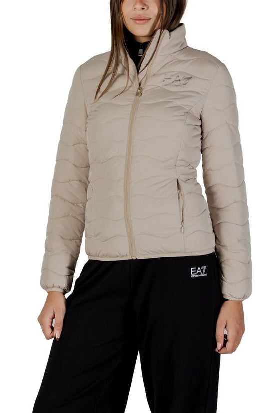 EA7 Emporio Armani Beige Polyester Bomber by EA7 Emporio Armani