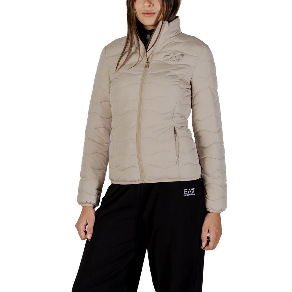 EA7 Emporio Armani Beige Polyester Bomber by EA7 Emporio Armani