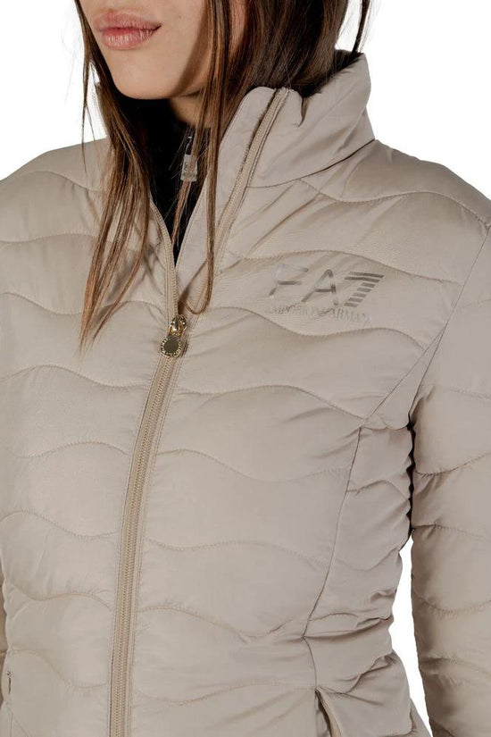 EA7 Emporio Armani Beige Polyester Bomber by EA7 Emporio Armani