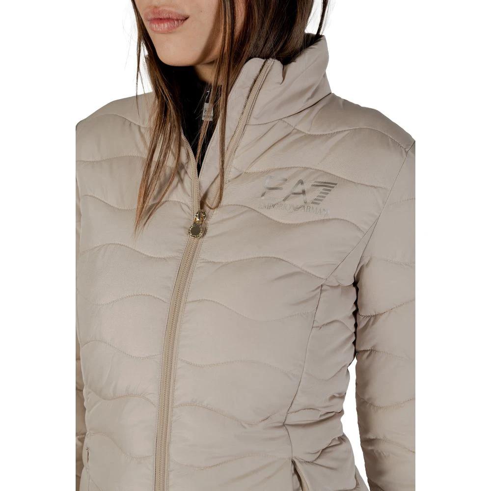 EA7 Emporio Armani Beige Polyester Bomber by EA7 Emporio Armani
