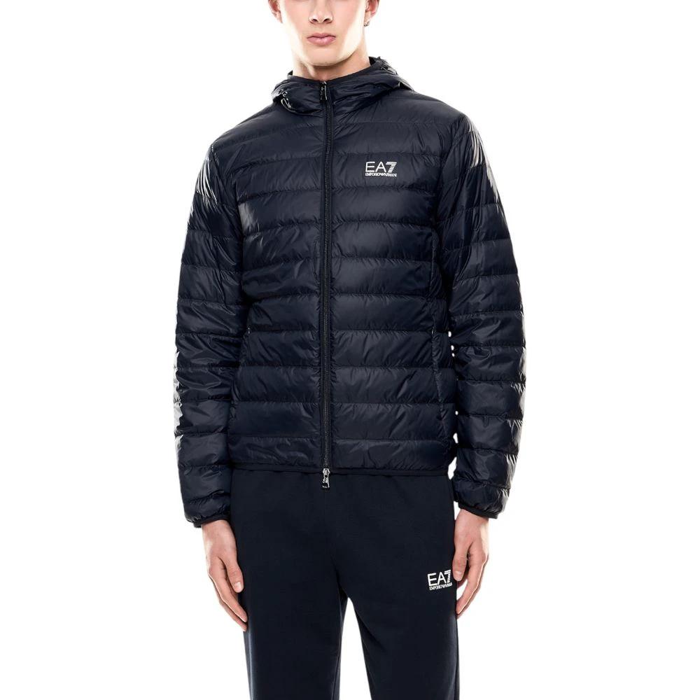 EA7 Emporio Armani Blaue Jacke aus Polyamid by EA7 Emporio Armani