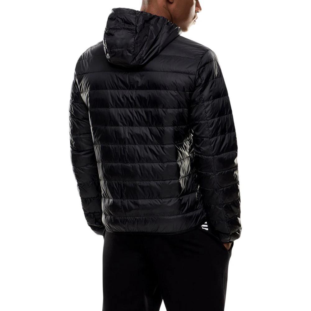 EA7 Emporio Armani Zweifarbige Polyamid-Steppjacke in voller Länge by EA7 Emporio Armani