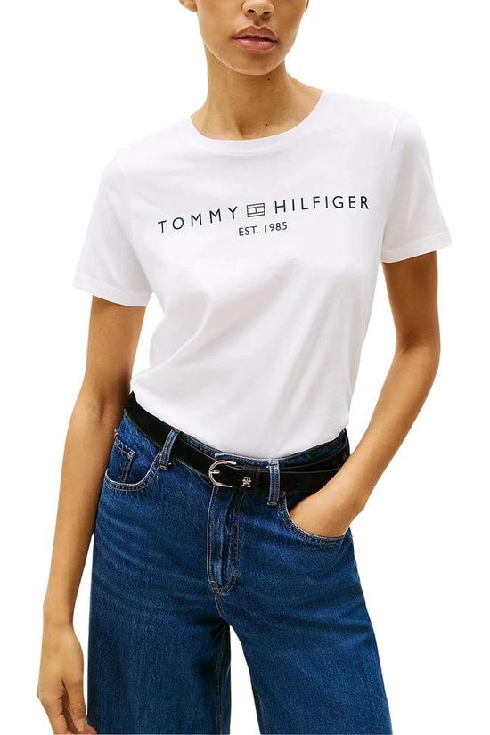 Tommy Hilfiger Weißes T-Shirt aus recycelter Baumwolle by Tommy Hilfiger