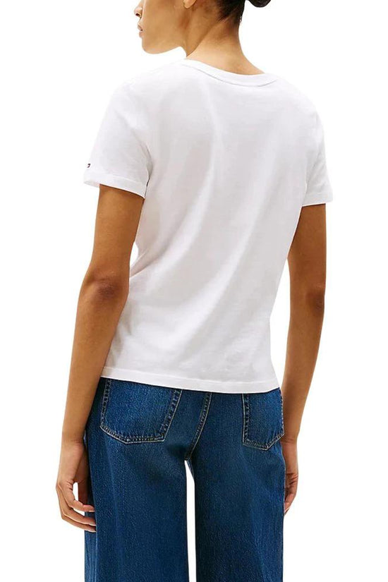 Tommy Hilfiger Weißes T-Shirt aus recycelter Baumwolle by Tommy Hilfiger