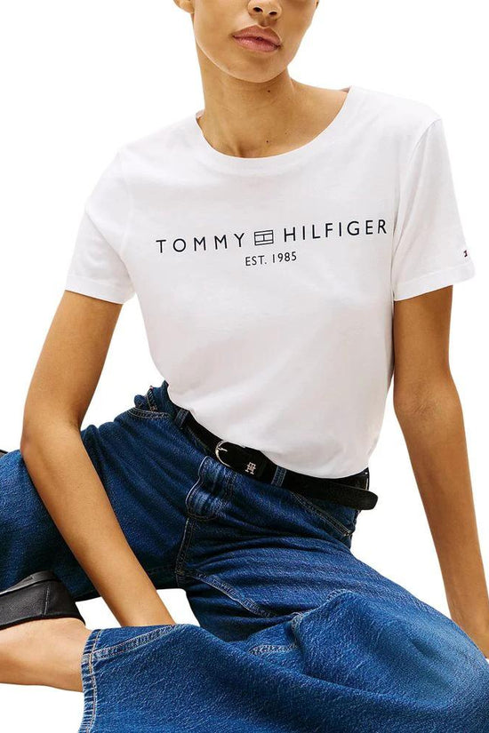 Tommy Hilfiger Weißes T-Shirt aus recycelter Baumwolle by Tommy Hilfiger