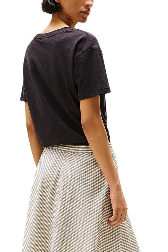 Tommy Hilfiger Schwarzes Bio-Baumwoll-T-Shirt by Tommy Hilfiger