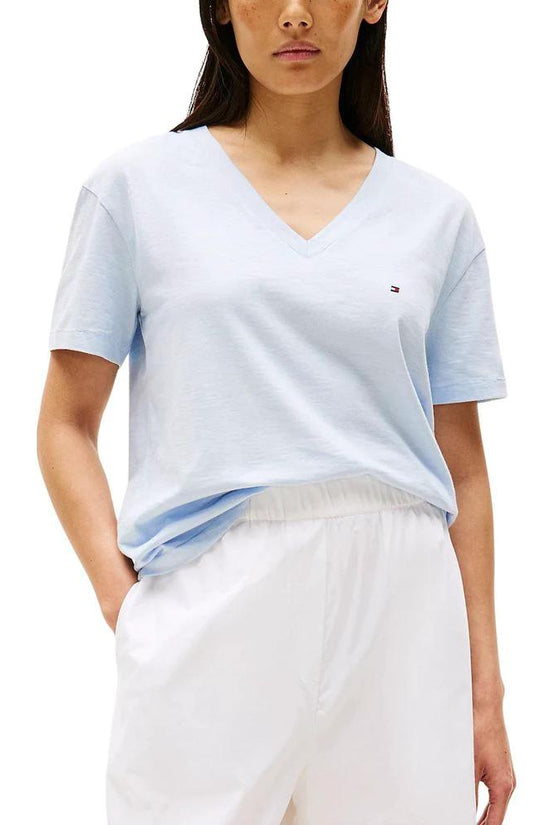 Tommy Hilfiger Blaues Bio-Baumwoll-T-Shirt by Tommy Hilfiger