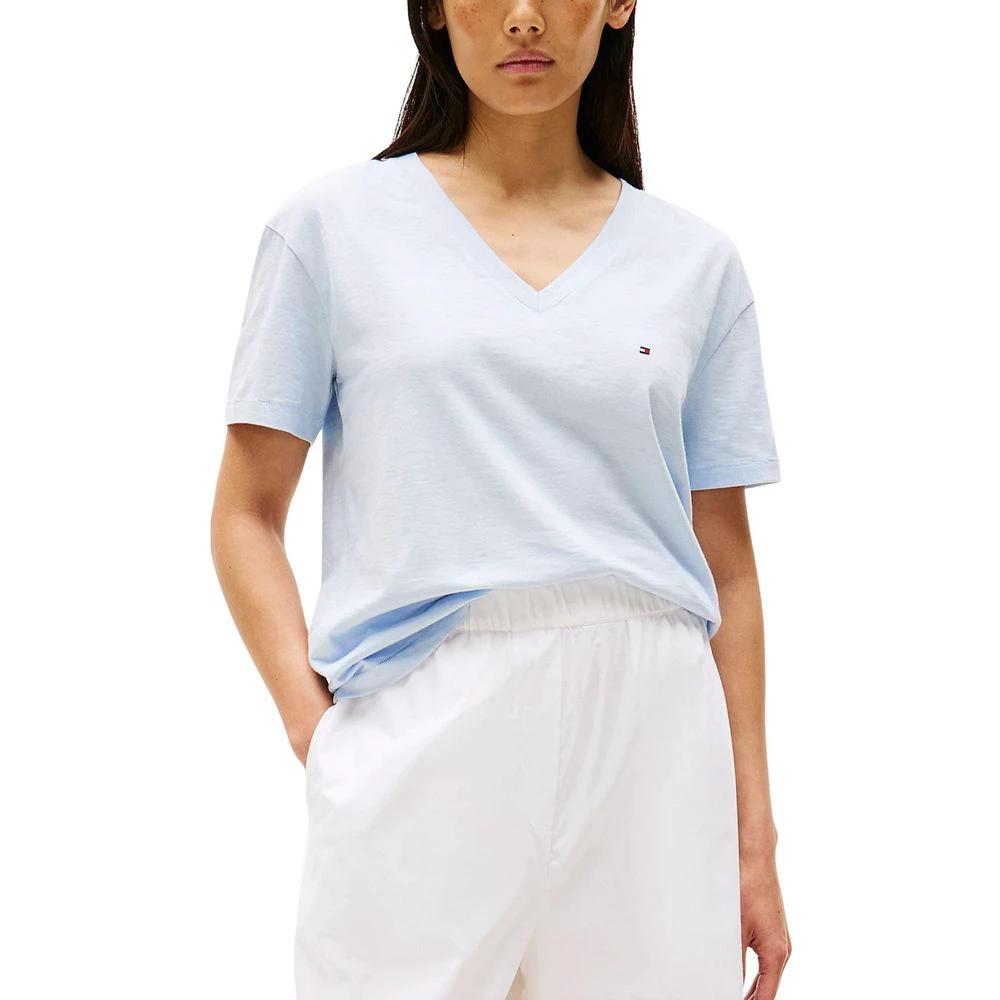 Tommy Hilfiger Blaues Bio-Baumwoll-T-Shirt by Tommy Hilfiger