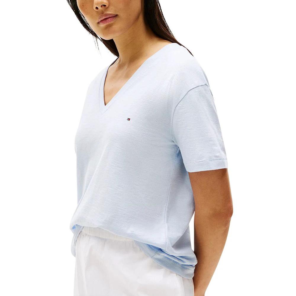 Tommy Hilfiger Blaues Bio-Baumwoll-T-Shirt by Tommy Hilfiger