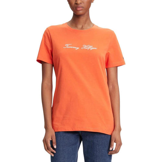 Tommy Hilfiger Orange T-Shirt aus recycelter Baumwolle by Tommy Hilfiger