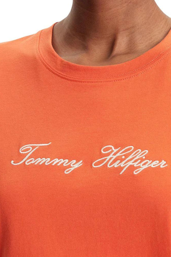 Tommy Hilfiger Orange T-Shirt aus recycelter Baumwolle by Tommy Hilfiger