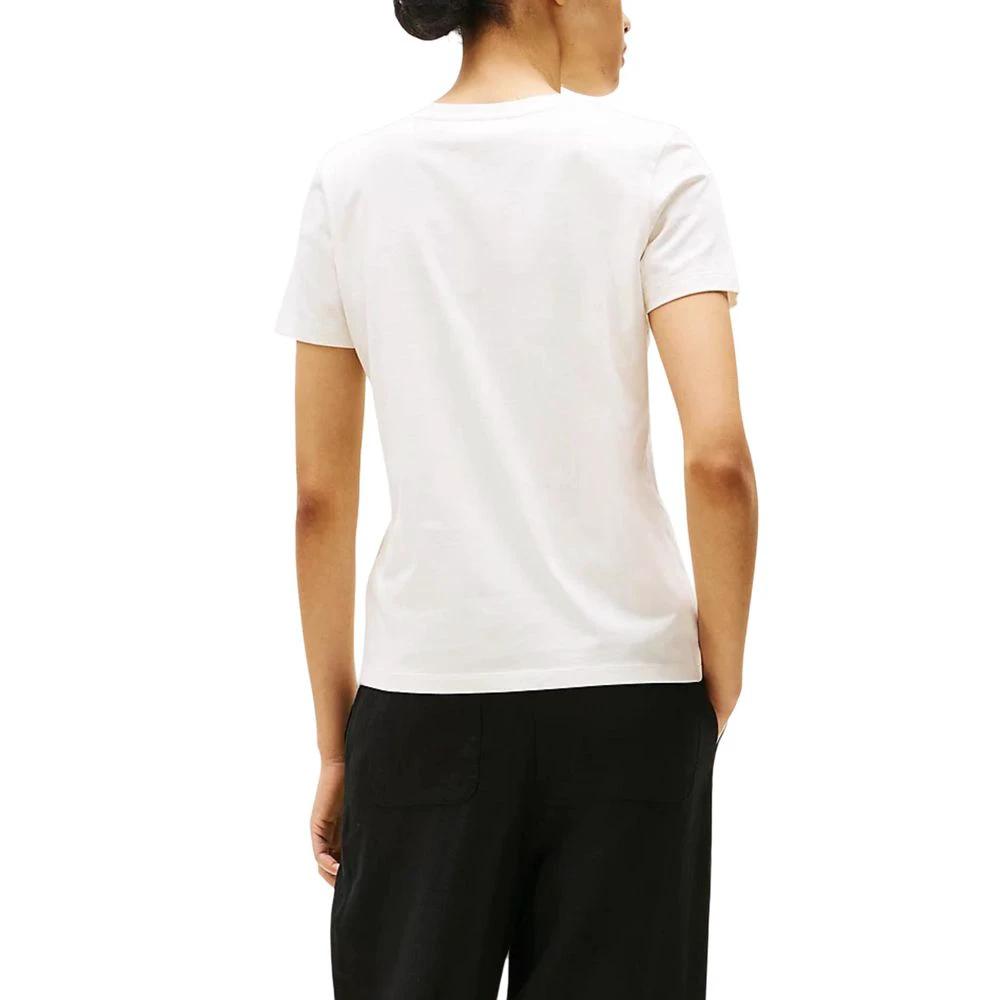 Tommy Hilfiger Beige Recycled Cotton T-Shirt by Tommy Hilfiger