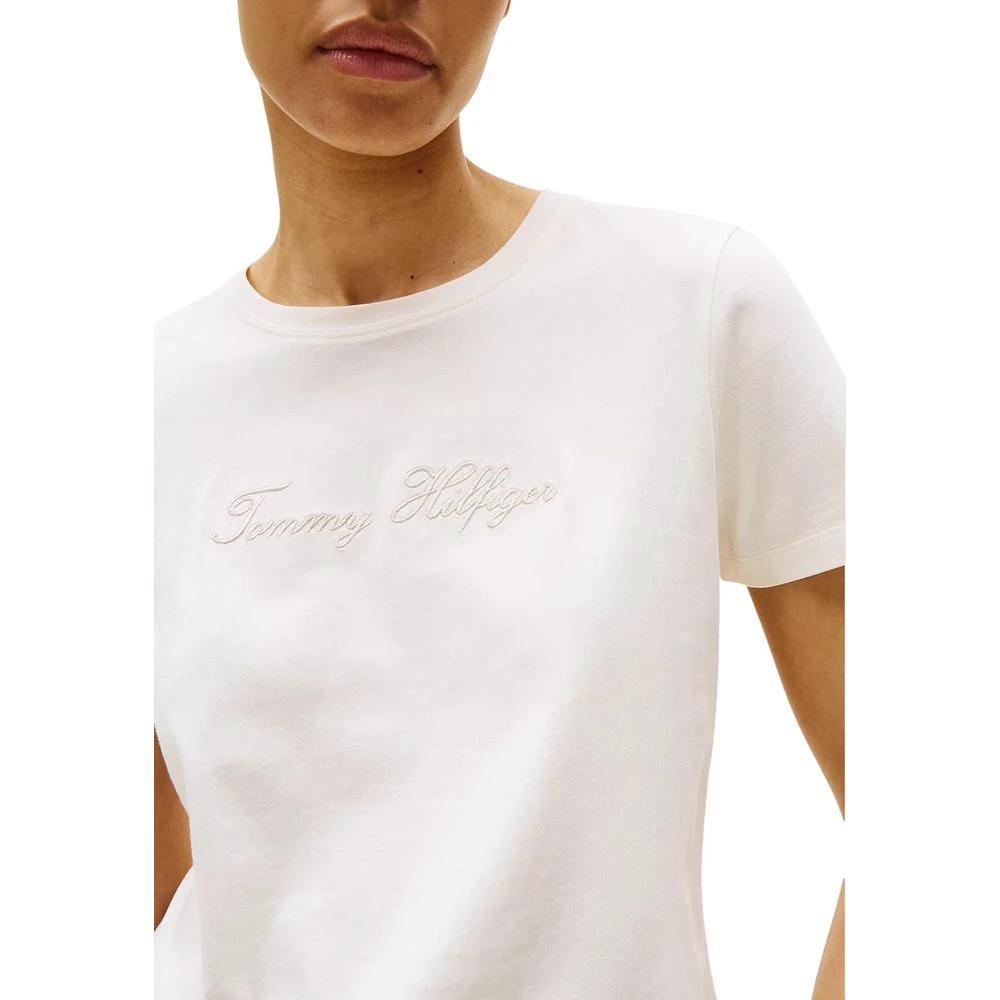 Tommy Hilfiger Beige Recycled Cotton T-Shirt by Tommy Hilfiger