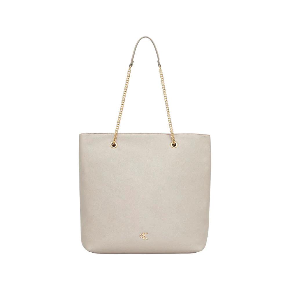 Calvin Klein Beige Polyethylene Handtasche by Calvin Klein