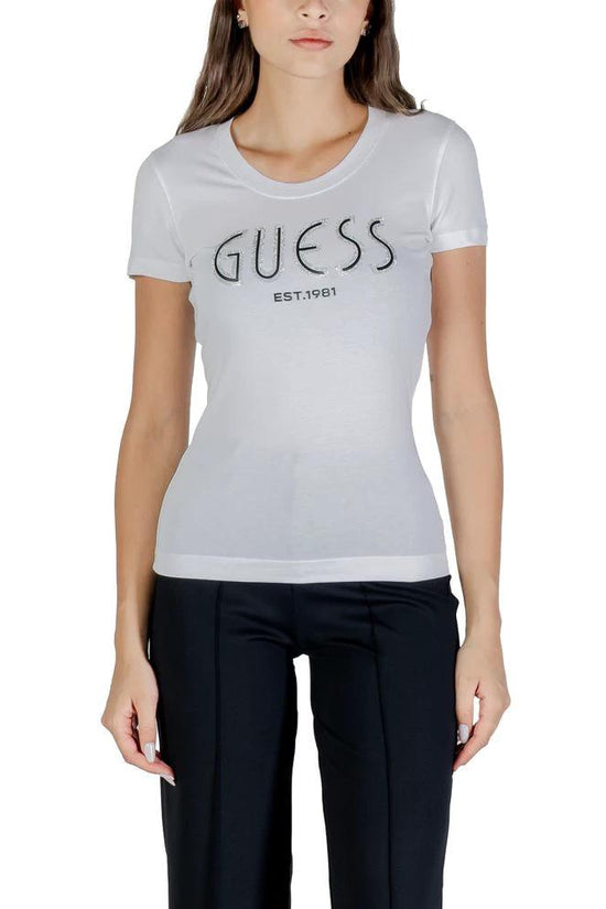 Guess Weißes Baumwoll-T-Shirt by Guess