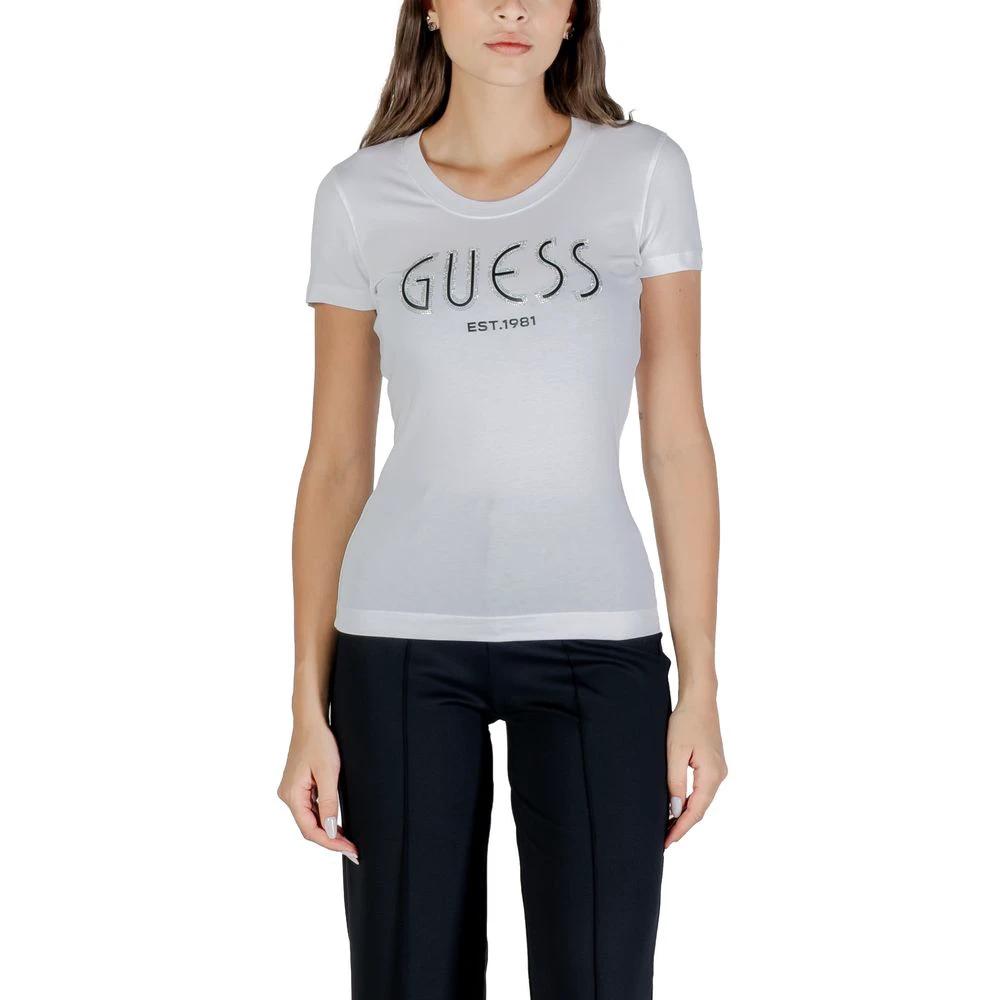 Guess Weißes Baumwoll-T-Shirt by Guess